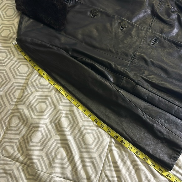 Anne Kline genuine lambskin trench coat. SzL-XL - Picture 17 of 17